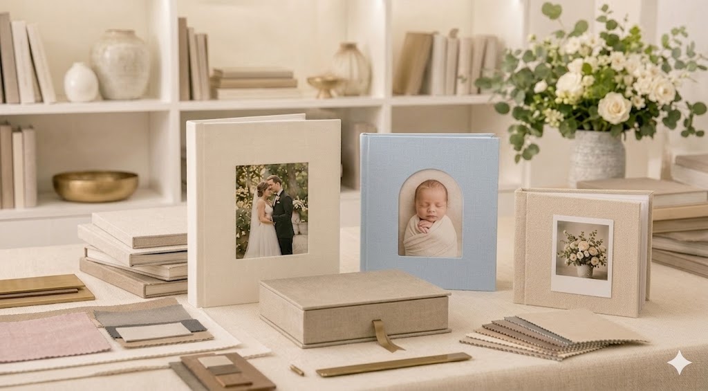 Custom album samples and showroom display