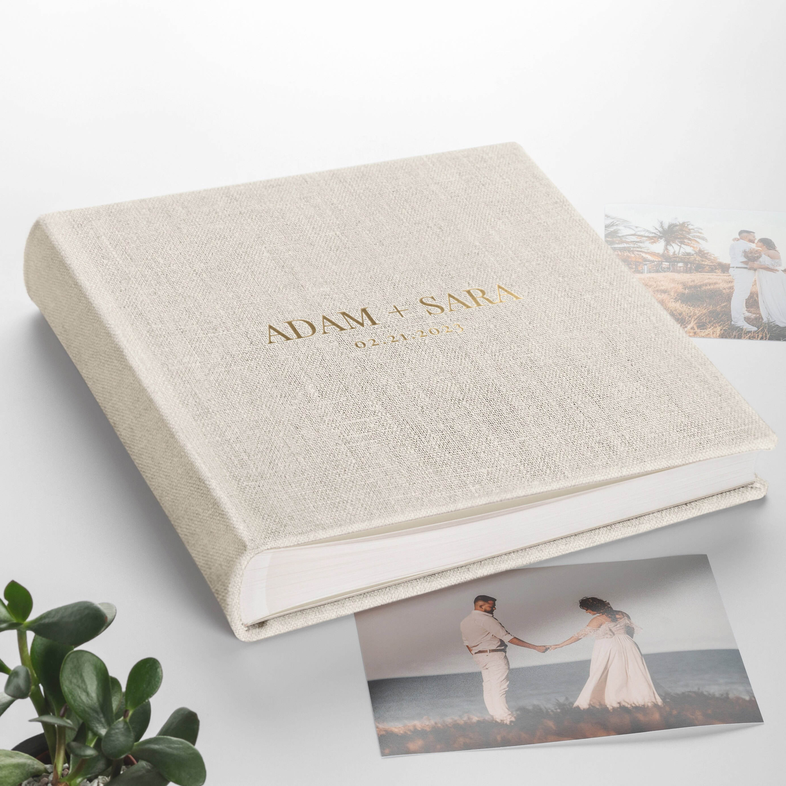 Linen photo album cover material