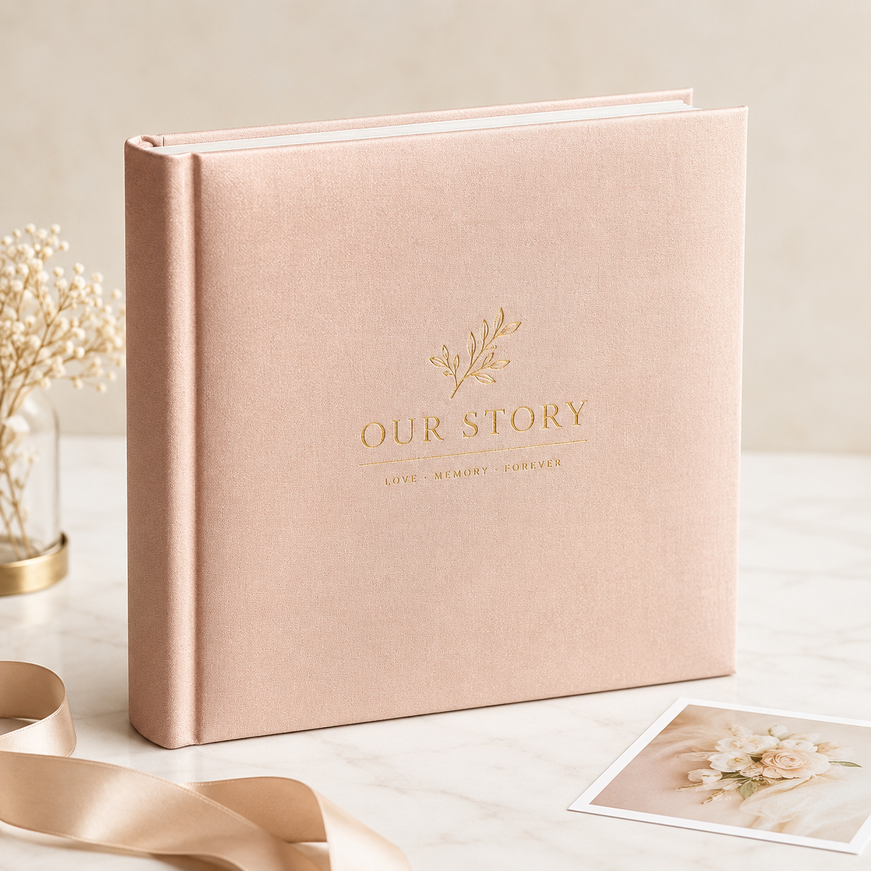 Silk fabric photo album cover