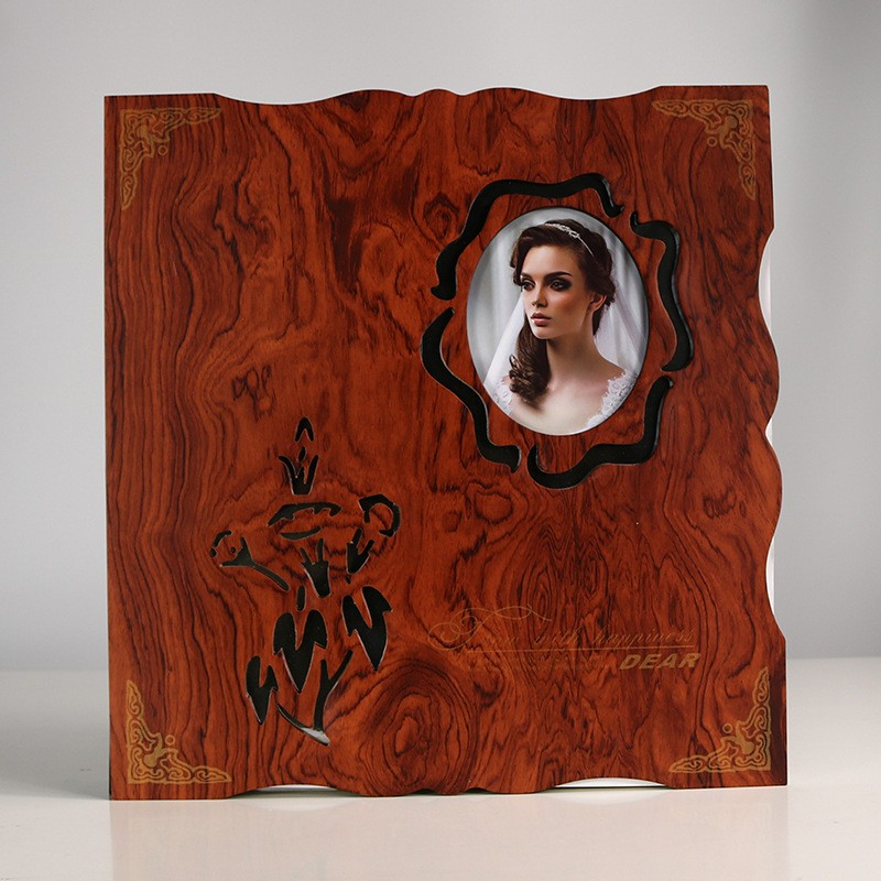 Wooden photo album cover