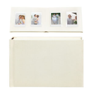 3 Inch Vegan Leather Hardcover Mini Photo Album 52 Pockets Compatible Fujifilm Instax Mini 11 9 8 7s Cream for Weddings Events