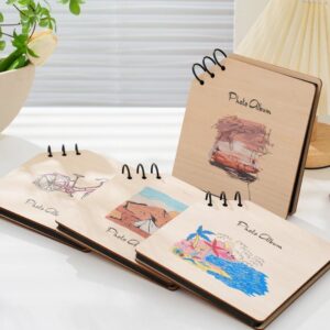 Creative DIY Wooden Square Photo Album Kidsren's Growth Cartoon Photo Album Gift Commemorative for Printed Album
