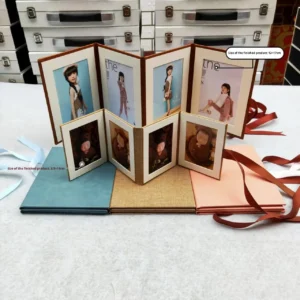 Creative Four-Link Folding Photo Album Display Stand 4-Link Combination Pull for Organizing Commemorative Collection Photo
