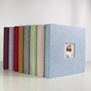 Cross-Border 12inch Linen Window DIY Photo Album Binder Self-Adhesive Laminated Growth Record Commemorative Album Blank Cloth