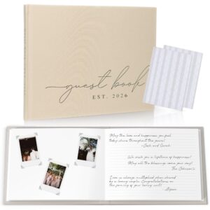 Custom Loving Memory Vow Guest Book Elegant Wedding Photo Album Giant Scrapbook Self Adhesive Linen Cover Handmade Bulk Order