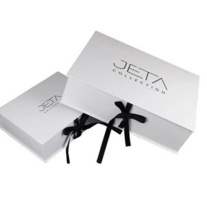Custom Paper Box Luxury Flip Top Magnetic Clothing Packaging Foldable Luxury Jewelry Perfume Gift Box Ribbon Made Paper Foil