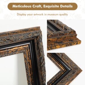 Customized Picture Frames Large Diy Wood Picture Frame Black Color With for Wall Decor Painting