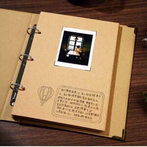 DIY Loose-leaf A4 Photo Album Notebook B5 Simple Planner Thickened Kraft Paper Book 4x6 for Elementary School Student's Growth