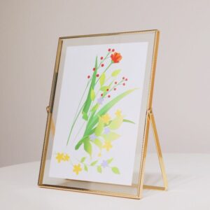 Direct Factory Sale Creative DIY Transparent Metal Photo Frame Simple Ins Style Copper Ornament for Living Room Display