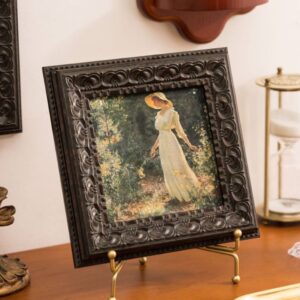 European-style Vintage Handmade Resin Photo Frame with High-End Printing 7-10inch A4 Size American-Retro Oil Painting Design